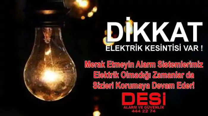 Elektrik kesintisinde Alarm Sistemleri